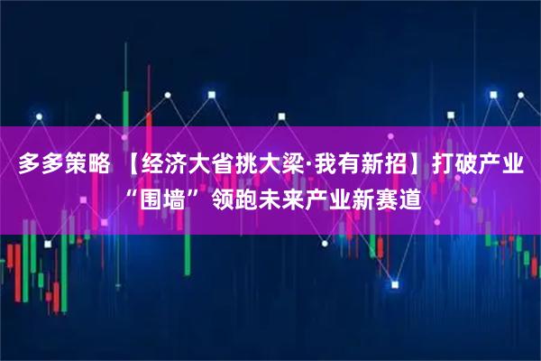 多多策略 【经济大省挑大梁·我有新招】打破产业“围墙” 领跑未来产业新赛道