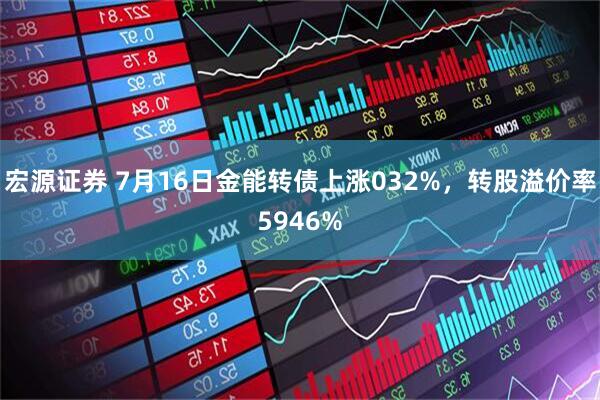 宏源证券 7月16日金能转债上涨032%，转股溢价率5946%
